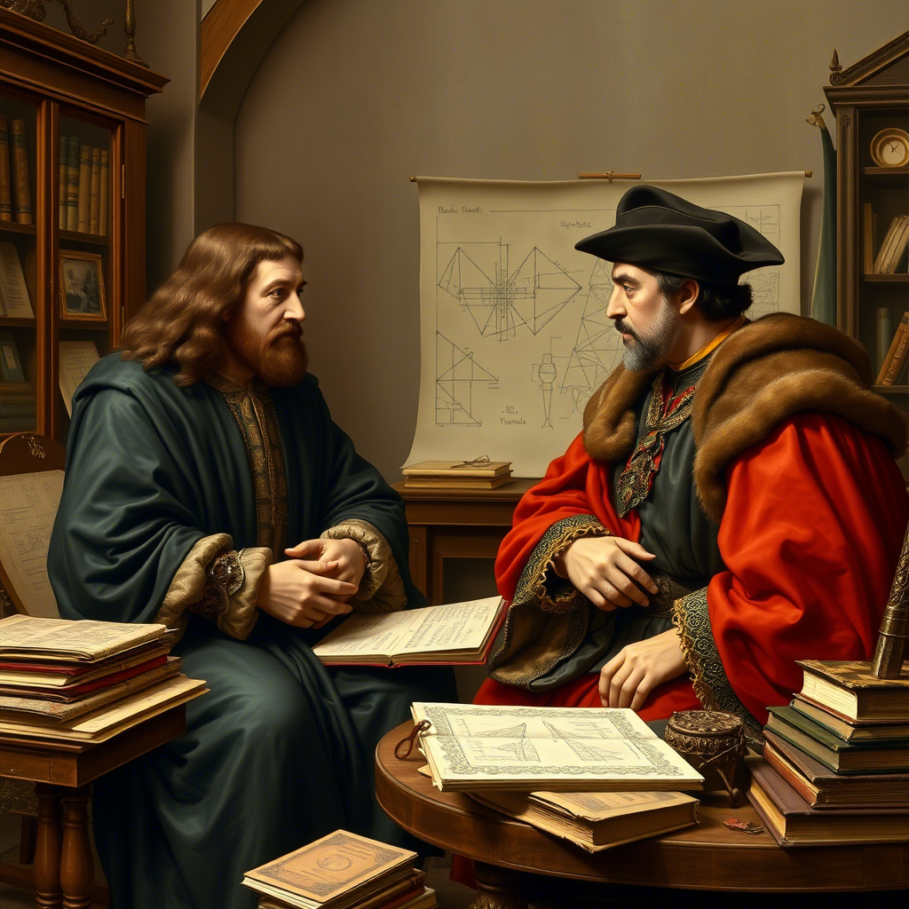 Leonardo da Vinci y Francisco I de Francia fueron grandes admiradores y colaboradores. El rey francés fue el mecenas del artista italiano en los últimos años de su vida